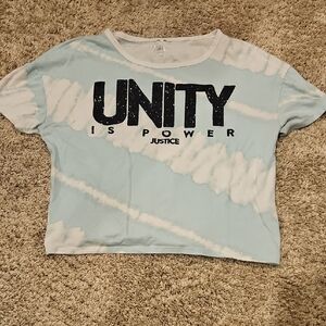 Justice Blue and White Unity Tee